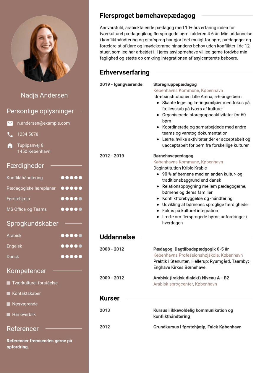 CV-skabeloner og layouts - CVwizard