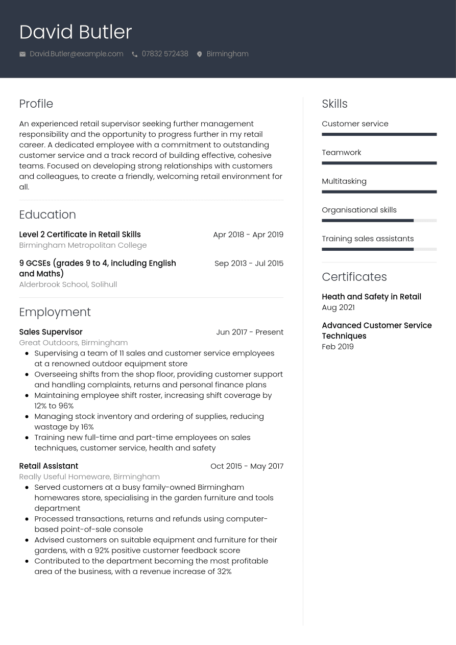 CV Examples - CVwizard