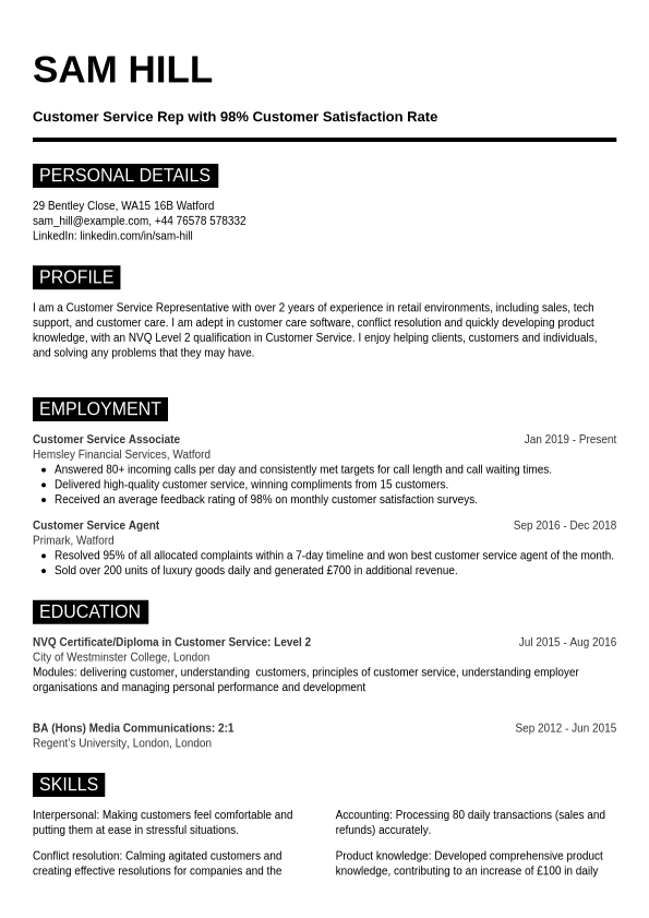Professional CV Templates, Designs and Layouts - CVwizard