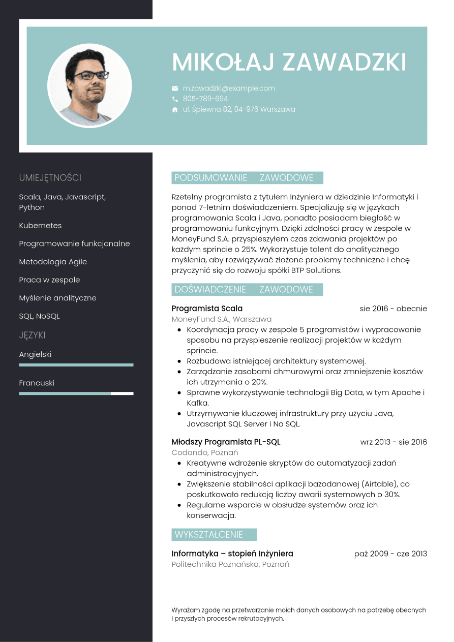 CV Programisty – przykład + poradnik - CVwizard