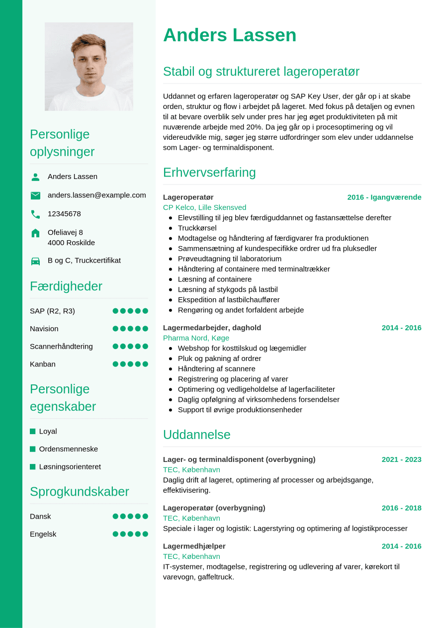 CV-skabeloner og layouts - CVwizard