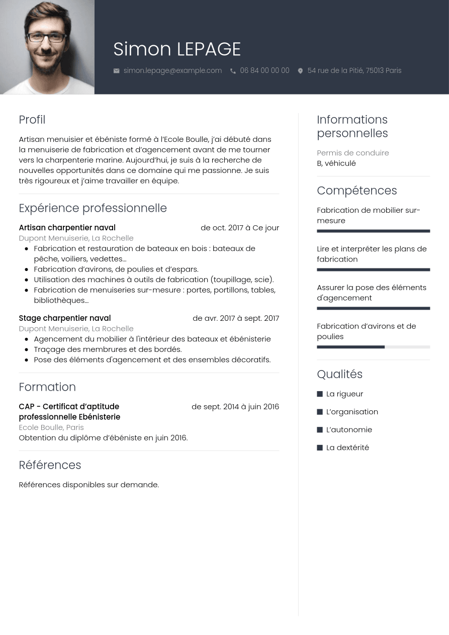 exemple-de-cv-menuisier-cvwizard