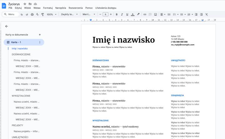 Edytor pozwala na pełną personalizację
