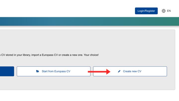 Europass nieuw cv aanmaken