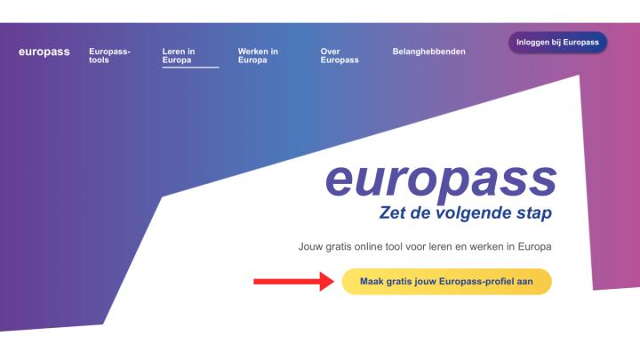 Europass website homepage